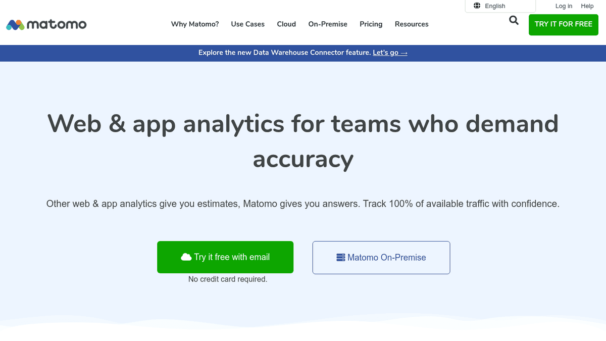 Screenshot of https://matomo.org